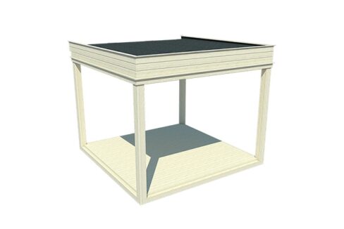 Ossature isolée pour cube de jardin 3 x 3 m - vue principale