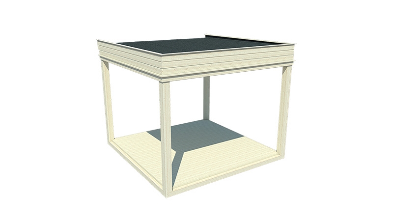 Ossature isolée pour cube de jardin 3 x 3 m - vue principale