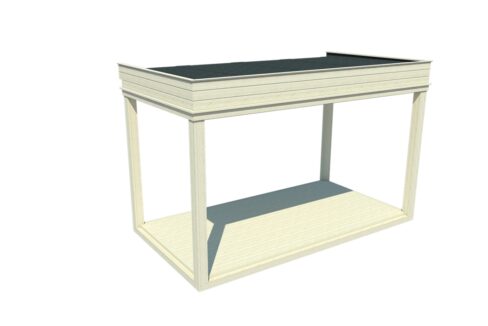 Ossature isolée pour cube de jardin 4 x 2 m - vue principale