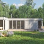 Cube glamping en L 42 m² - vue principale