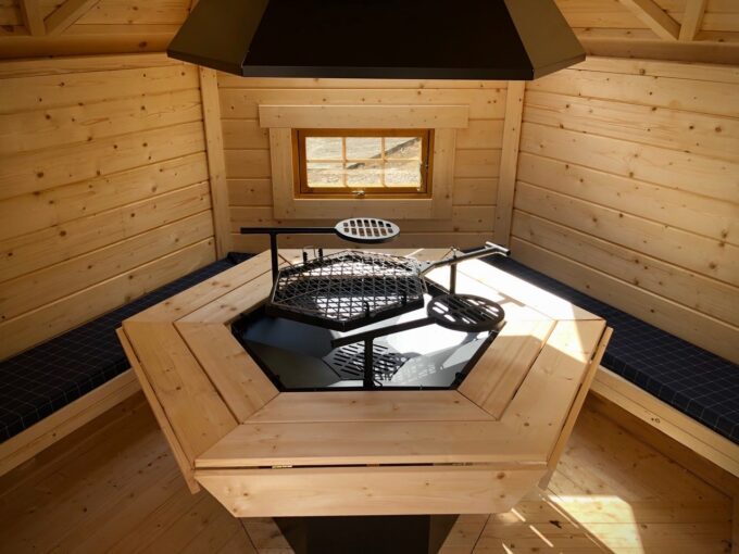 Kit grill et cheminée hexagonal standard - vue principale