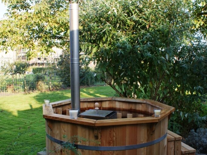 Bain nordique en bois thermotraité Ø 1,5 m - vue principale