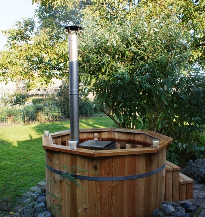 Bain nordique en bois thermotraité Ø 1,5 m - vue principale