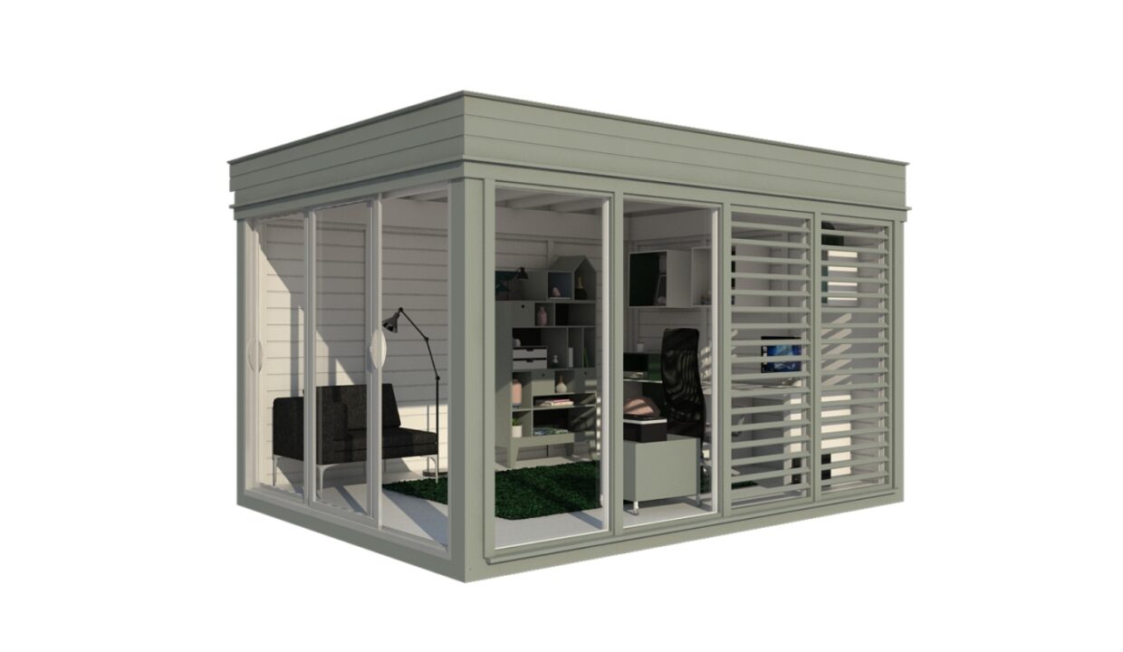 Bureau de jardin isolé 3 x 4 m - vue principale