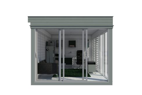 Bureau de jardin isolé 3 x 4 m - vue complémentaire