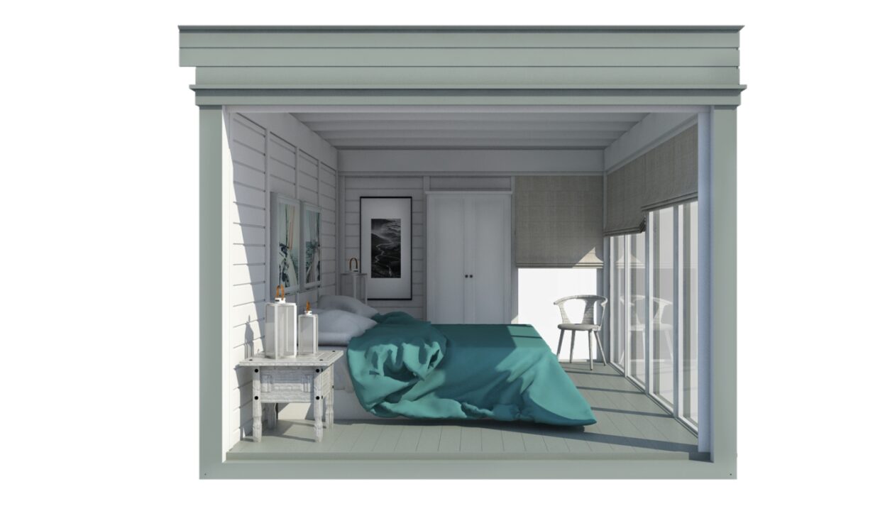 Cube hôtel isolé 3 x 4 m - vue complémentaire