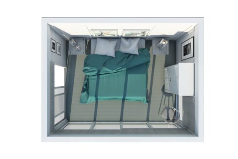 Plan de Cube hôtel isolé 3 x 4 m