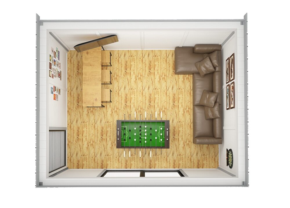 Pièce de jardin isolée 3 x 4 m - vue complémentaire