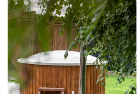 Bain nordique Relax en fibre avec poêle extérieur Ø 1,8 m - vue principale