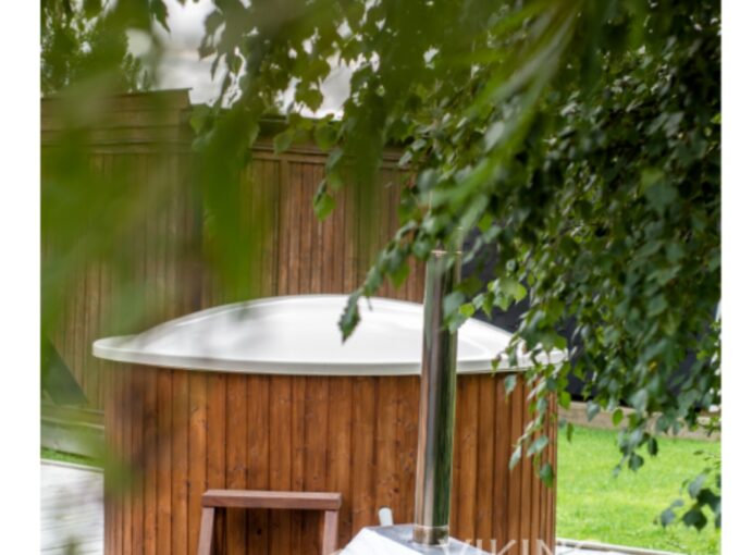 Bain nordique Relax en fibre avec poêle extérieur Ø 1,8 m - vue principale