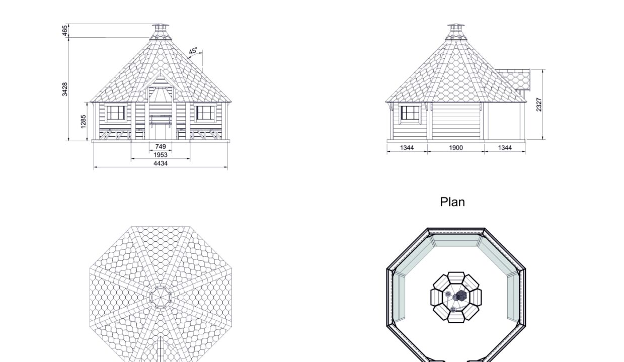 Plan de Kota grill ouvert 14,9 m²