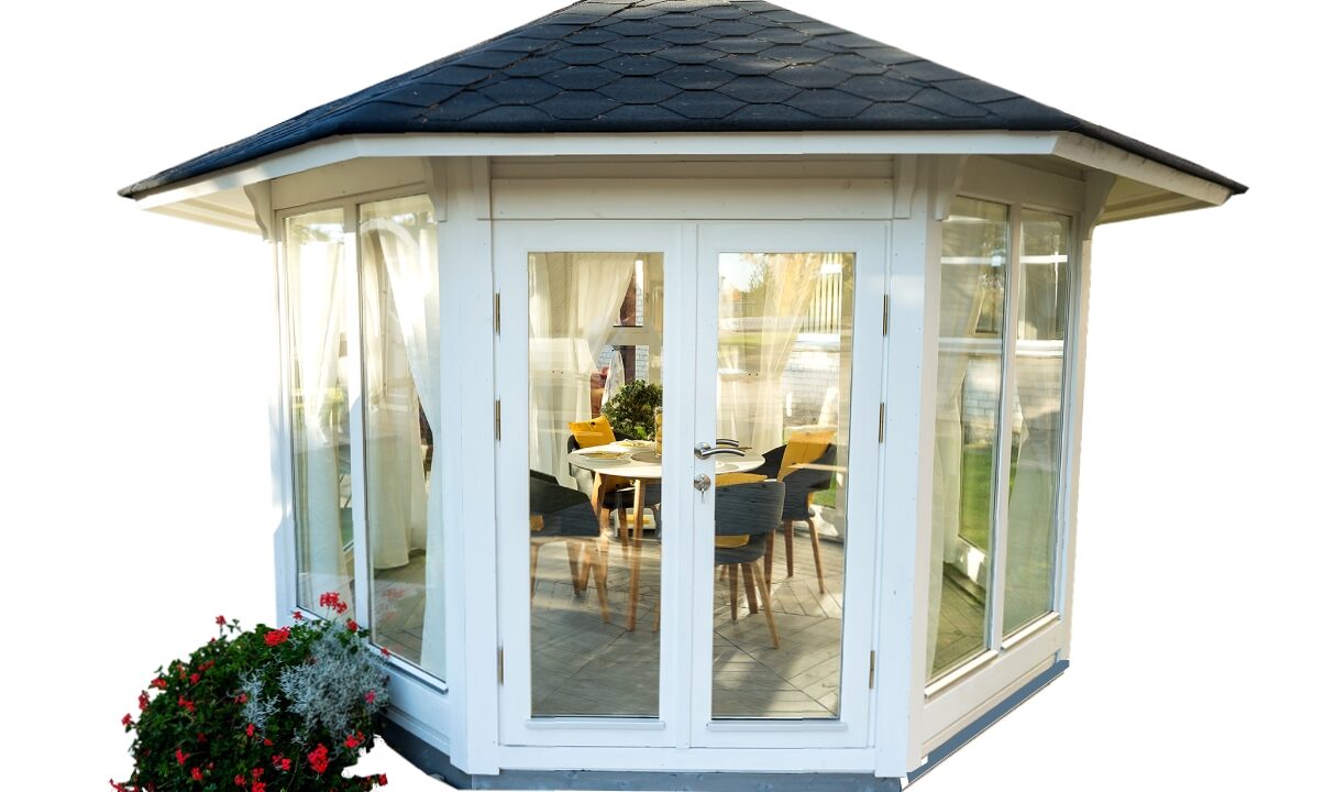Pavillon de jardin à grandes baies vitrées 10 m² - vue principale