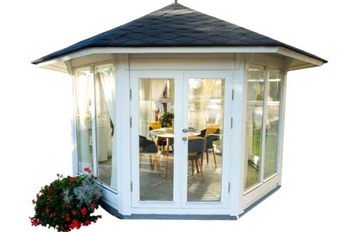 Pavillon de jardin à grandes baies vitrées 10 m² - vue principale