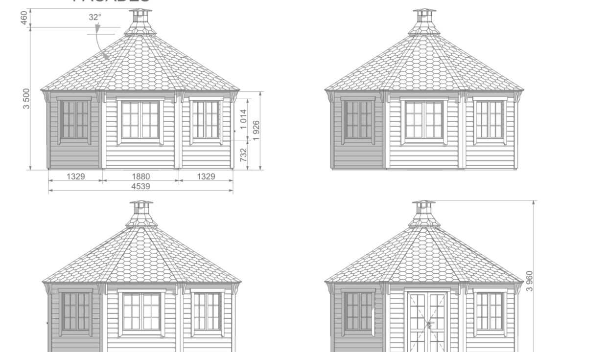 Plan de Pavillon de jardin 16,5 m²