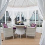 Jeu de rideaux en lin pour pavillon de jardin - vue principale