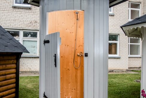 Cabine de douche extérieure Ø1,2 m - vue complémentaire