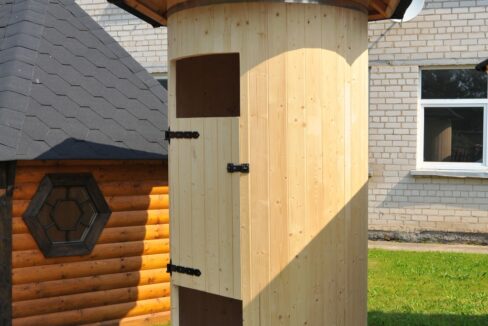 Cabine de douche extérieure Ø1,2 m - vue complémentaire