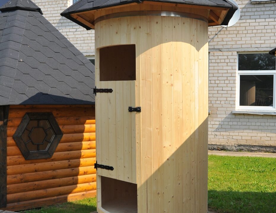 Cabine de douche extérieure Ø1,2 m - vue complémentaire