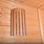 Cache-lampe en bois pour sauna - vue principale