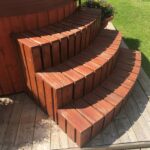 Escalier rond à 3 marches avec logement pour filtre à sable - vue principale