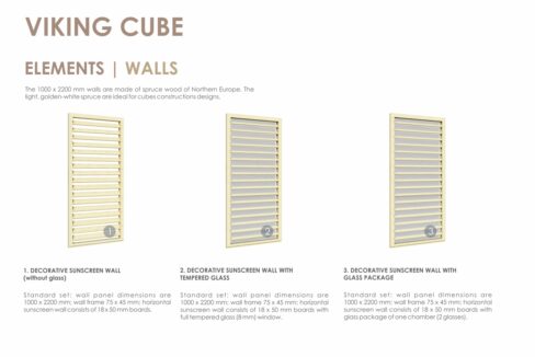 Paroi brise-soleil pour cube de jardin - vue complémentaire