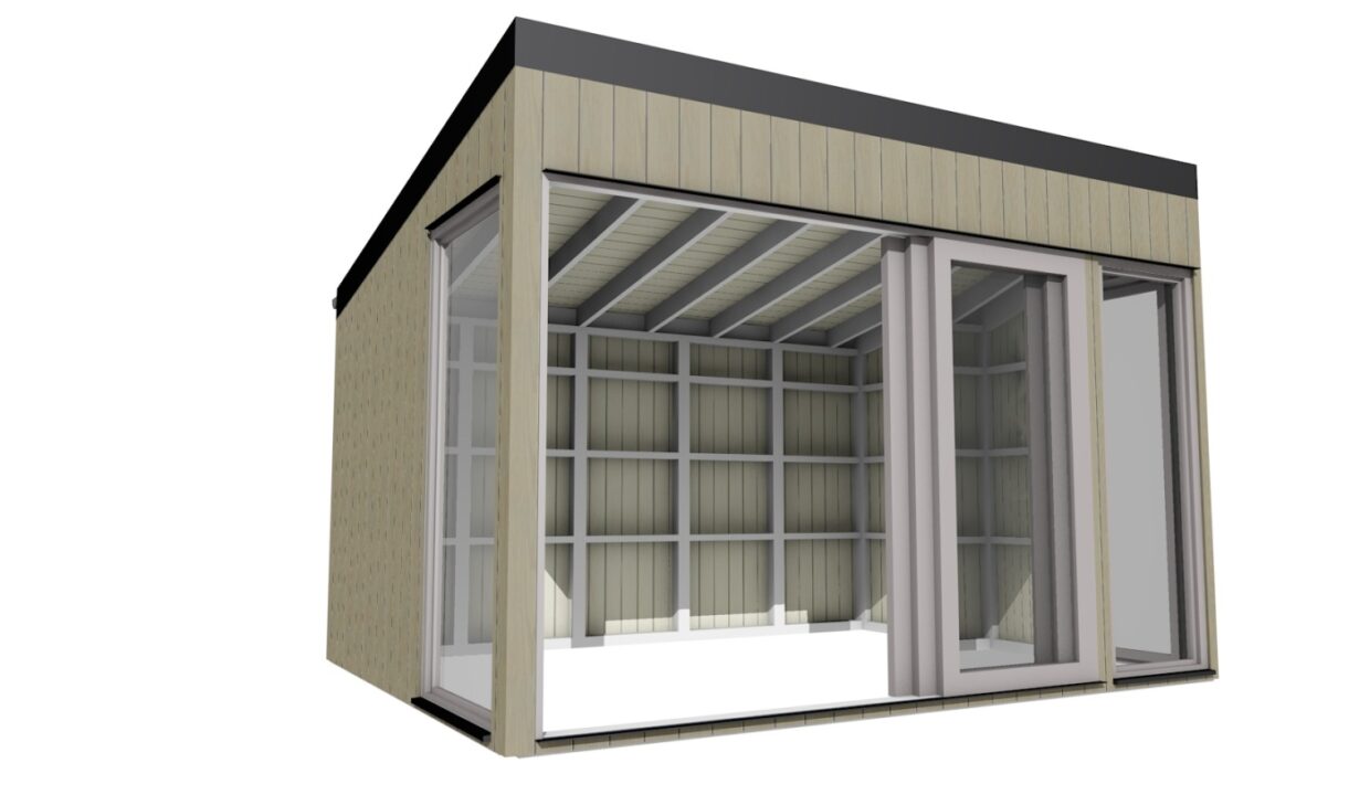 Cube de jardin vitré 3 x 4 m - vue principale