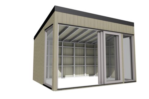 Cube de jardin vitré 3 x 4 m - vue principale