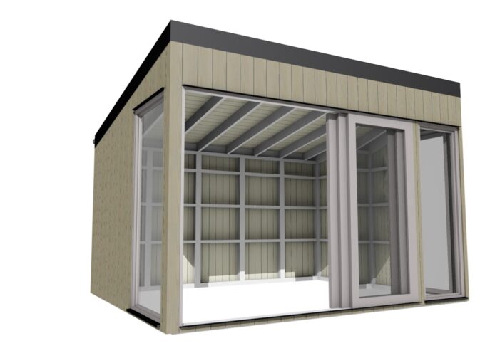 Cube de jardin vitré 3 x 4 m - vue principale