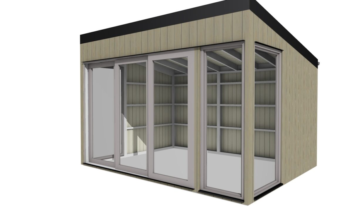 Cube de jardin vitré 3 x 4 m - vue complémentaire