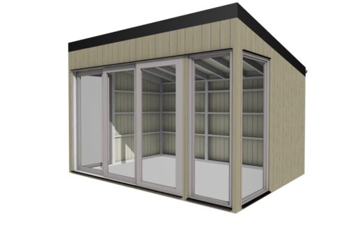 Cube de jardin vitré 3 x 4 m - vue complémentaire