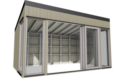 Cube de jardin vitré 3 x 5 m - vue principale