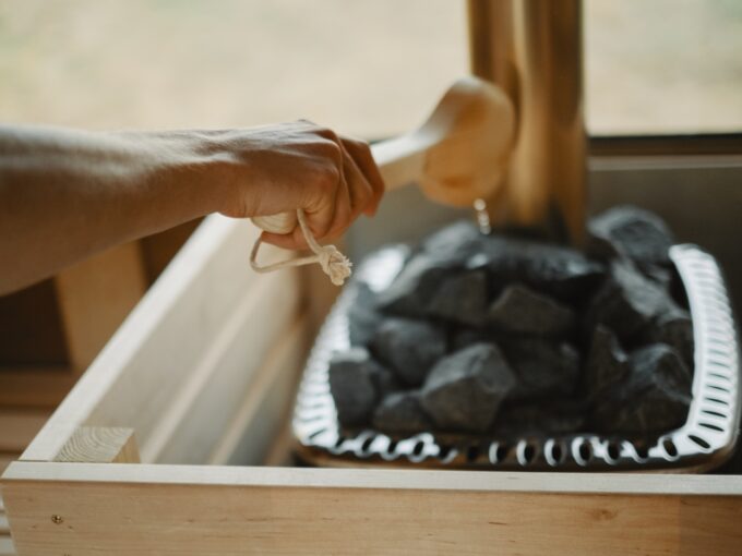 Louche de sauna en bois - vue principale